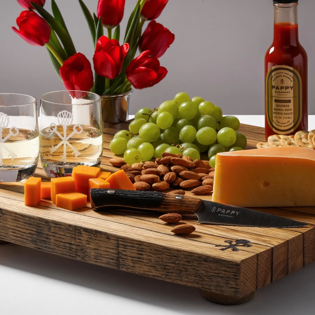 Bourbon Barrel Stave Cutting Board: Large Square - Image 4
