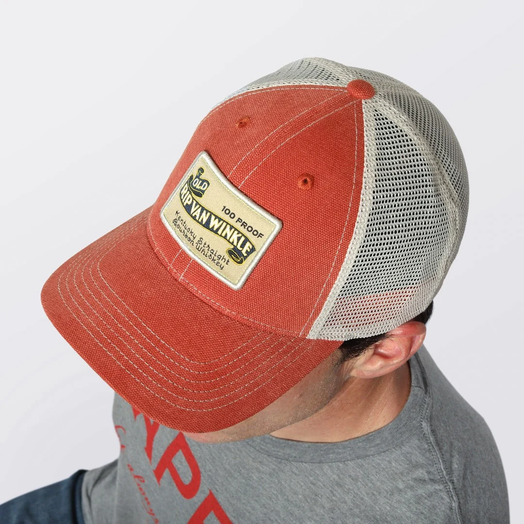 Vintage Bourbon Label Trucker Hat in Orange - Case of 6 - Image 2
